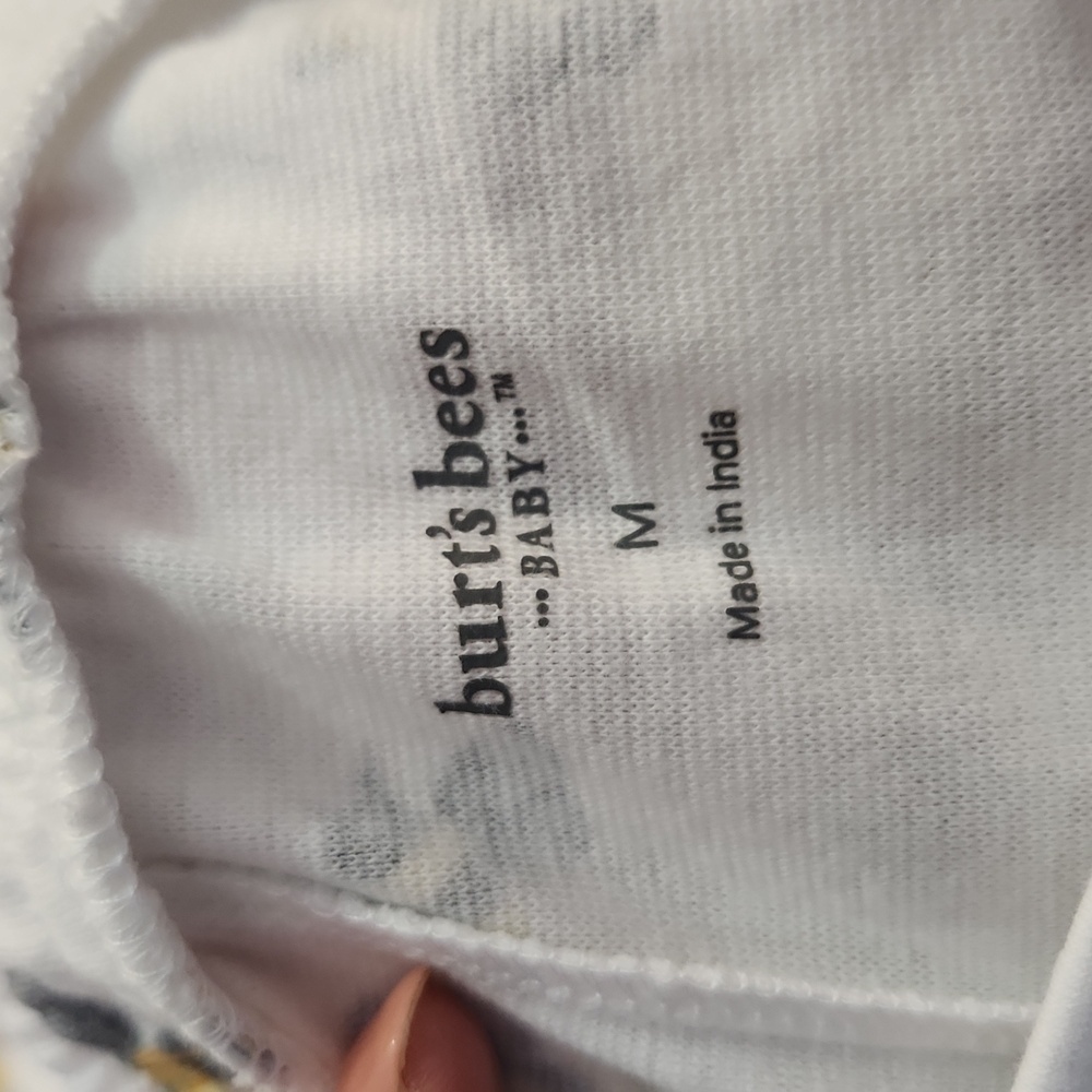 Burt's Bees baby brand honey bee pattern pajama pants size M 98% organic cotton - Picture 5 of 7